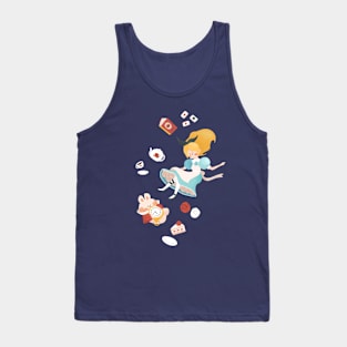 Alice and white rabbit in wonderland Tank Top